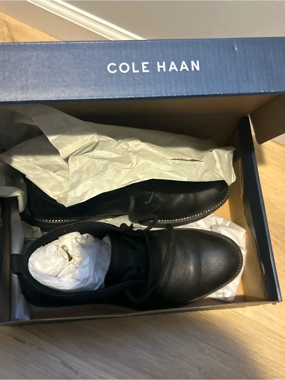 Cole Haan Black Leather Chukka Boots - Lace-Up Men’s Boots